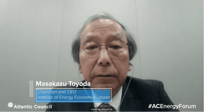 Professor Masakazu Toyoda, Chairman and CEO at the IEEJ Professor Masakazu Toyoda, Chairman and CEO at the IEEJ