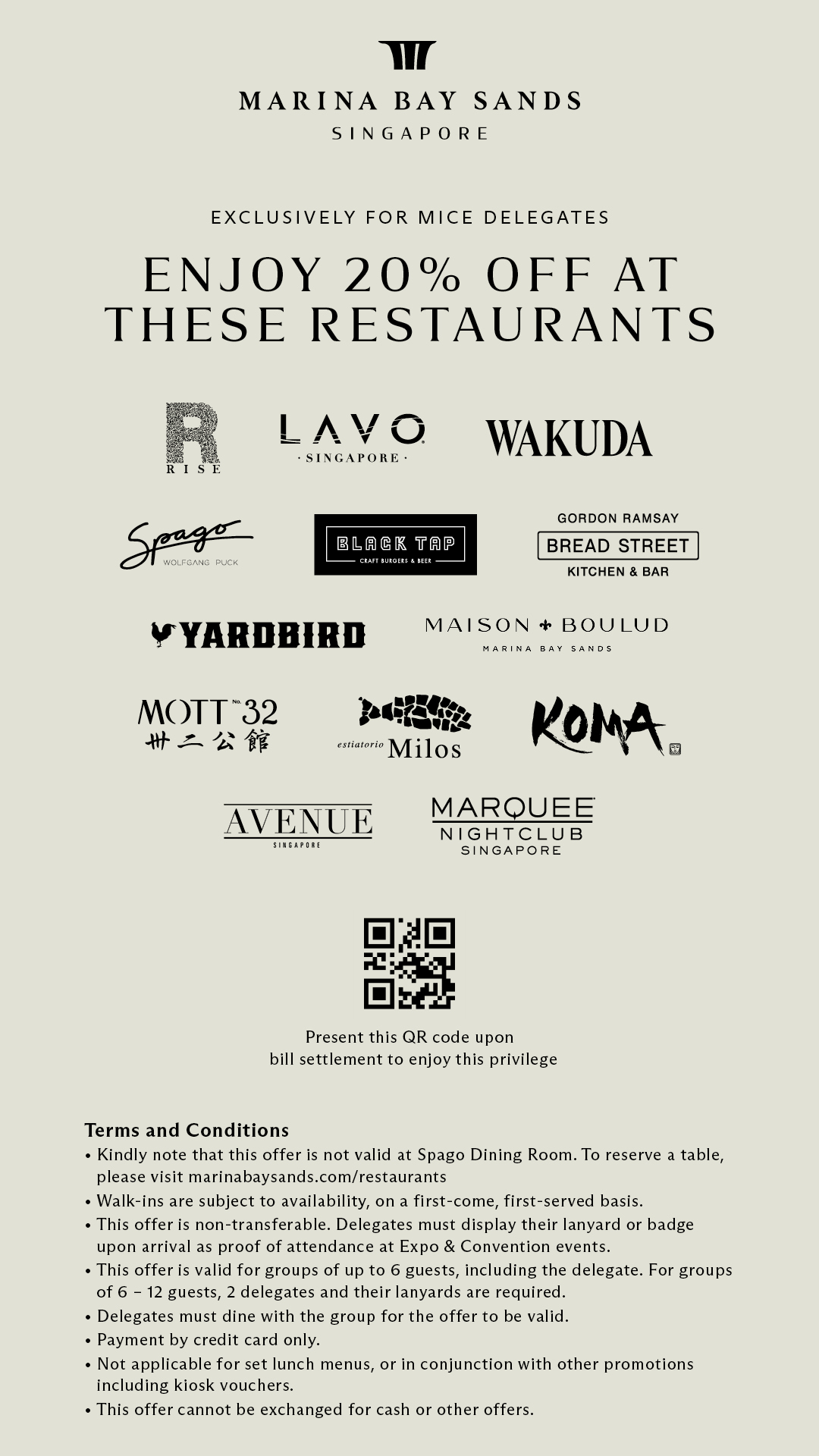 marinabaysands FB Privileges for MICE Delegates