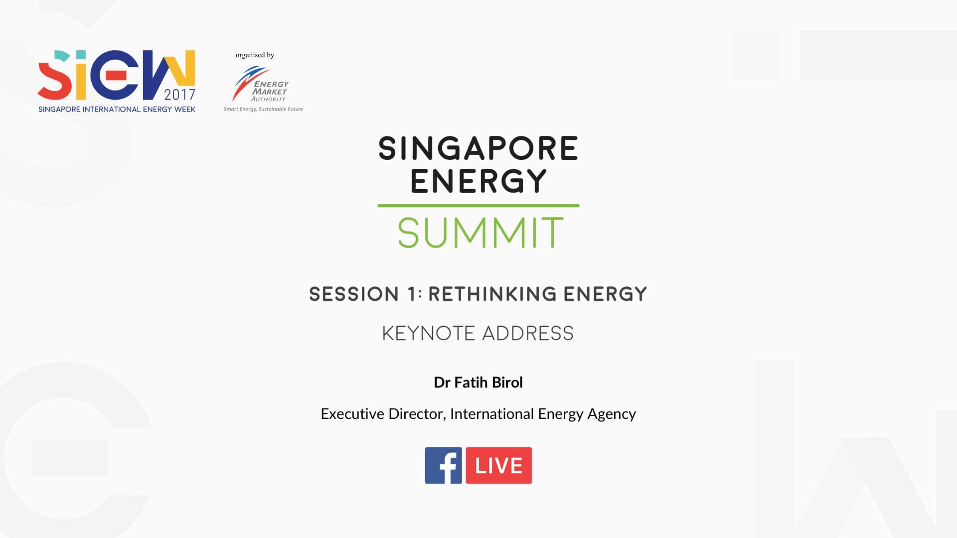 Day 1 - 4 - FB Live Stream 2 - SES 1 Keynote