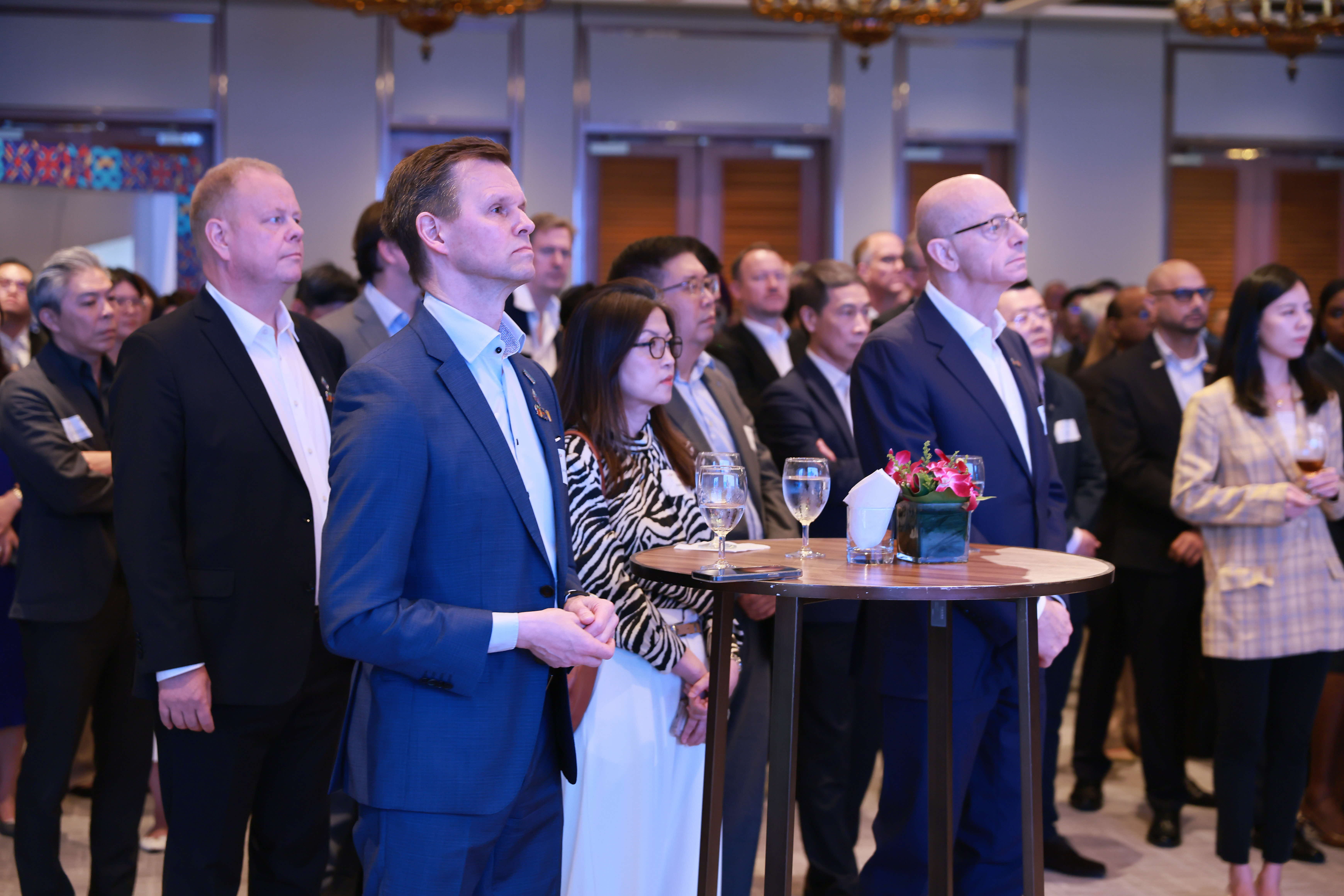 Attendees listing to the speech