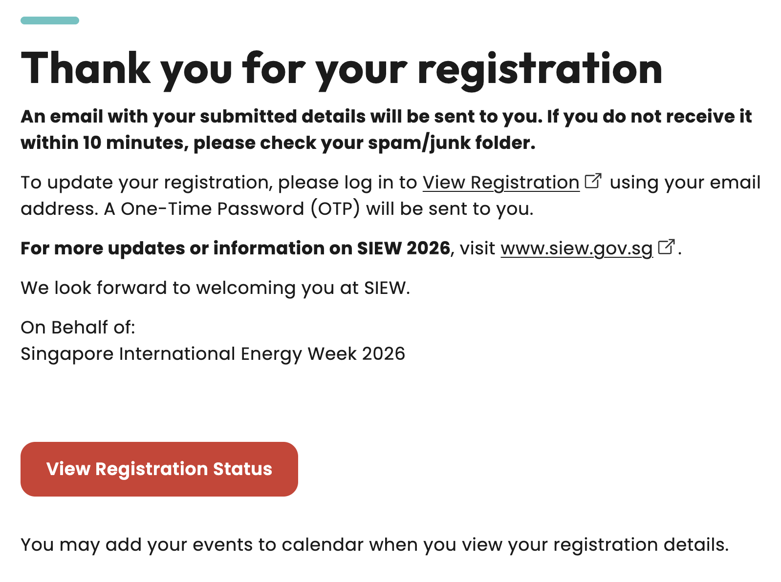 Registration screenshot