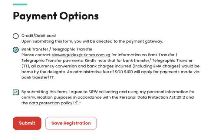Registration screenshot