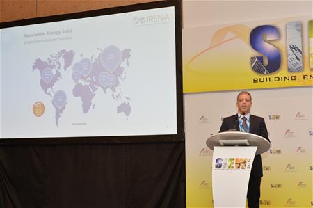 Michael Taylor of IRENA speaks at SIEW 2014